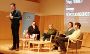 Una imatge de la presentació del llibre sobre Guillem Agulló. @som_amsterdam