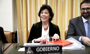 La ministra Isabel Celaá durante la Comisión de Educación y Formación Profesional. / EP