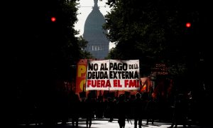 Manifestación en Buenos Aires contra el FMI. REUTERS/Agustin Marcarian