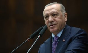 Presidente de Turquía, Tayyip Erdogan, en un mitín de su partido en una imagen de archivo./DPA - Gobierno de Turquía.