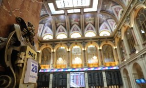 Interior del edificio de la Bolsa de Madrid, E.P./Marta Fernández