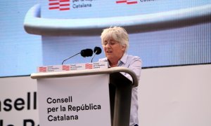 L'europarlamentària Clara Ponsatí durant l'acte del Consell per la República a Perpinyà. ACN | Eli Don