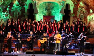 Els Sabor de Gràcia al Palau de la Música en el concert del seu 25è aniversari. ACN