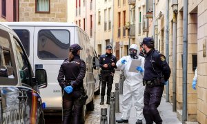 Agentes de la Policía Nacional en Logroño. / FERNANDO DÍAZ (EFE)