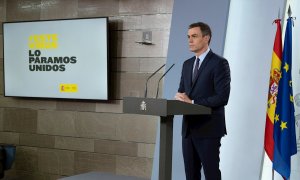 El presidente del Gobierno, Pedro Sánchez, en la comparecencia posterior al Consejo de Ministros. - EFE