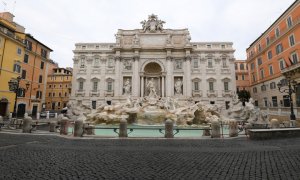 La Fontana Di Trevi sin turistas | EFE