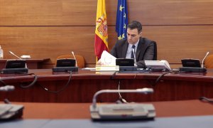 El jefe del Ejecutivo, Pedro Sánchez, presidiendo este martes el Consejo de Ministros. /EFE