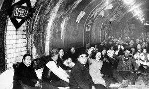 El metro de Madrid fue usado como refugio antiaéreo durante la guerra civil.