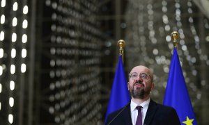 El presidente del Consejo Europeo, Charles Michel, este jueves. EFE/EPA/FRANCOIS WALSCHAERTS