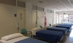 Una sala de l'Hospital d'Igualada.