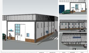 Plano del albergue que se construirá para los temporeros migrantes./ Asnuci