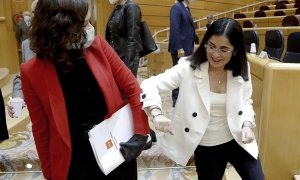 Isabel Díaz Ayuso y Carolina Darias en el Senado