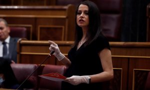 06/05/2020.- La líder de Ciudadanos, Inés Arrimadas, interviene en el pleno del Congreso. / EFE - J.J. Guillén