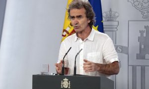 06/05/2020.- El director del Centro de Alertas y Emergencias Sanitarias del Ministerio de Sanidad, Fernando Simón, durante la rueda de prensa. EFE/Pool Moncloa/José María Cuadraro Jiménez