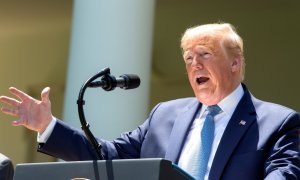 Trump asegura que contar con el mayor número de casos de la covid-19 es "una insignia de honor" y apoya de nuevo el uso de hidroxicloroquina contra el coronavirus. / Europa Press