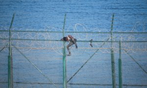 Imagen de archivo de la valla de Ceuta. EP