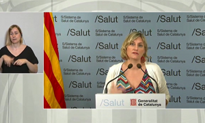 La consellera de Salut, Alba Vergés, en roda de premsa.