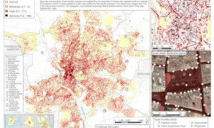 Mapa de la distribución de residuos de colillas en la ciudad de Madrid. UAH