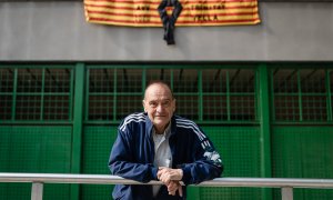 El pare Manel, a la plaça de la Trinitat, a la Trinitat Vella. JOEL KASHILA