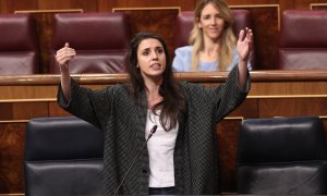 10/06/2020 - La ministra de Igualdad, Irene Montero, durante el pleno celebrado en el Congreso de los Diputados posterior a la sesión de Control donde el Ejecutivo. / EUROPA PRESS - E. PARRA