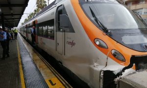 Accidente de un tren Rodalies en Mataró. / Mossos d'Esquadra