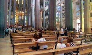 Visitants a la Sagrada Família, xifra que s'ha vist limitada per la pandèmia. ACN