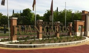 Entrada del parque Juan Carlos I en Pinto