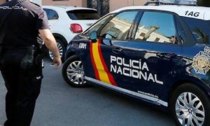 Imagen de archivo de un agente y un coche de la Policía Nacional. - EFE