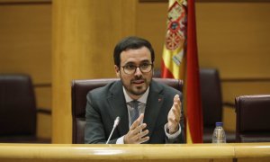 El ministro de Consumo, Alberto Garzón, durante una comparecencia en el Senado en Comisión de Sanidad y Consumo, en Madrid. Jesús Hellín / Europa Press / Archivo