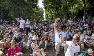 Protesta en Berlín por las medidas adoptadas contra la pandemia de la covid-19. / 2020 GETTY IMAGES / MAJA HITIJ