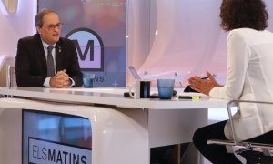 El president de la Generalitat, Quim Torra, entrevistat a TV3 el 31 d'agost de 2020. Rubén Moreno | Govern