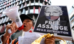 Protestas en contra de la extradición de Assange a EEUU en Londres. / EFE