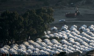 Las carpas instaladas en el nuevo campo de refugiados de Lesbos, Grecia.- REUTERS/Alkis Konstantinidis