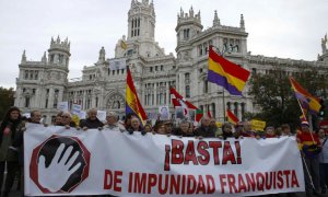 Manifestación estatal por la Memoria Histórica con el lema "Basta de impunidad franquista. Por un compromiso político y electoral con las víctimas del franquismo" en Madrid que se celebró el pasado mes de noviembre / Paco Campos (EFE)