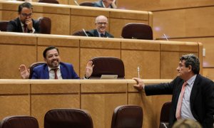 El senador David Erguido en la última sesión del Senado antes de septiembre. / EUROPA PRESS