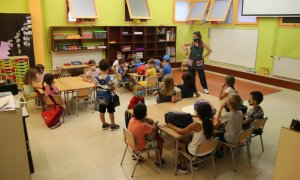 Una classe d'infantil de l'Escola Catalònia de Barcelona. Miquel Codolar | ACN