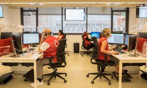 Sala d'atenció de la Creu Roja Catalunya. Miguel Velasco Almendral