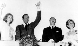 Los reyes con Videla