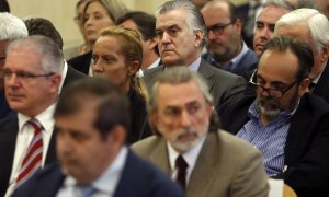 Luis Bárcenas, Francisco Correa y Pablo Crespo en uno de los juicios por la trama Gürtel / EUROPA PRESS