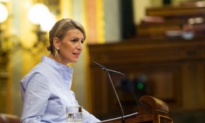 La ministra de Treball, Yolanda Díaz, al ple del Congrés. CONGRÉS DELS DIPUTATS