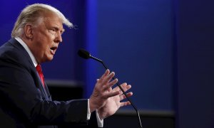 El presidente de los Estados Unidos Donald J. Trump, en el debate presidencial. EFE / EPA / SHAWN THEW / Archivo