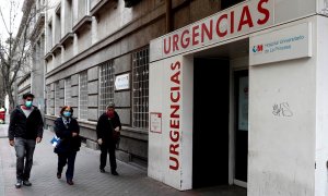 Vista de la entrada a las Urgencias del Hospital Universitario de la Princesa en Madrid, en una imagen de archivo.