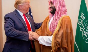 Mohammad bin Salman junto a Donald Trump.