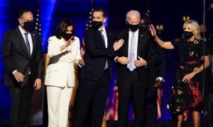 Joe Biden celebra la victoria en las elecciones presidenciales de EEUU.