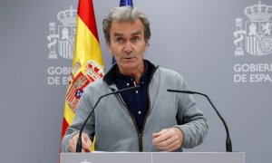 El director del Centro de Coordinación de Alertas y Emergencias Sanitarias, Fernando Simón, ofrece una rueda de prensa este jueves en Madrid para actualizar la situación de la pandemia.