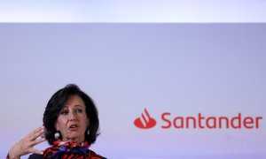 La presidenta del Banco Santander, Ana Botín, en la presentación de los resultados anuales de la entidad, correspondientes a 2019. REUTERS/Susana Vera