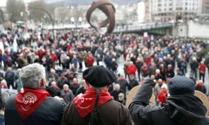 Imagen de archivo de una manifestación en Bilbao para reclamar pensiones dignas.