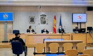 Vista del tribunal que juzga estos días a los tres acusados por los atentados del 17 de agosto de 2017 en Barcelona y Cambrils (Tarragona).