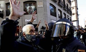 Imagen de archivo de una manifestación contra la ley mordaza en Madrid.