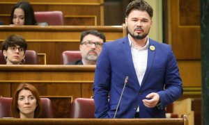 El portaveu d'ERC al Congrés, Gabriel Rufián, a la sessió de control al Congrés.